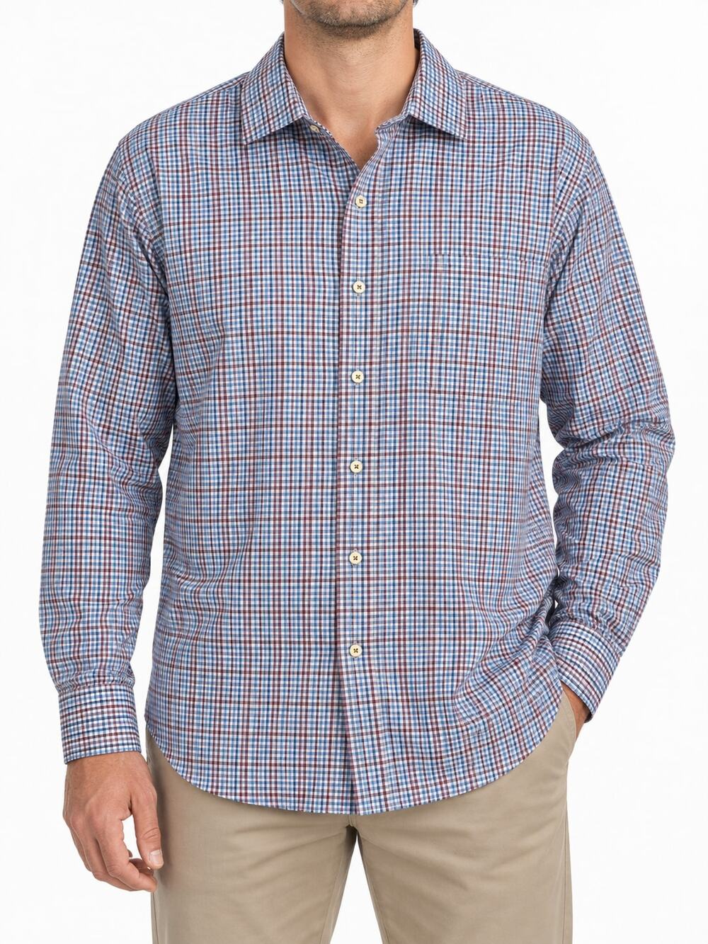 Peter Millar Men's Plaid Button Down Shirt 100% Cotton XL Career Business Casual